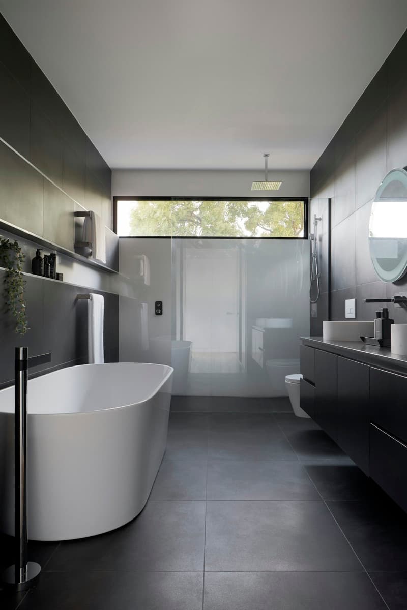 Completed bathroom remodel by ENF General Contracting in the Seattle area